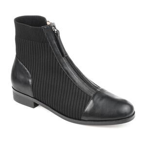 Journee Collection Women Front Zip Ankle Booties Bexlie Size US 9.5M Black